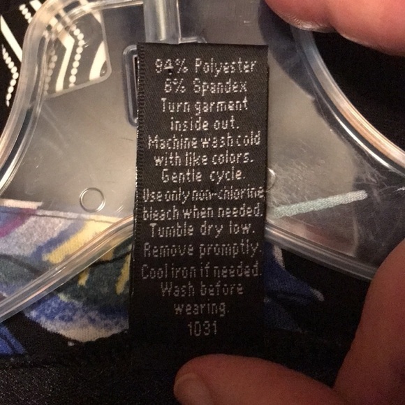 Lildy Tunic/Loungewear Beautiful watercolor Floral Black/Blue/Soft/Stetchy S/M - Picture 8 of 10